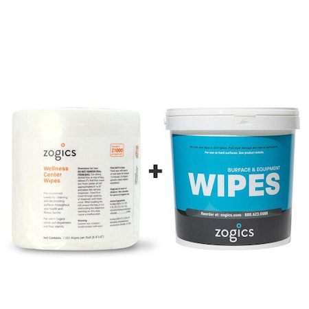 Zogics Cleaning Wipes Portable Bucket & Refill, 1, 150 wipes Z1000-B
